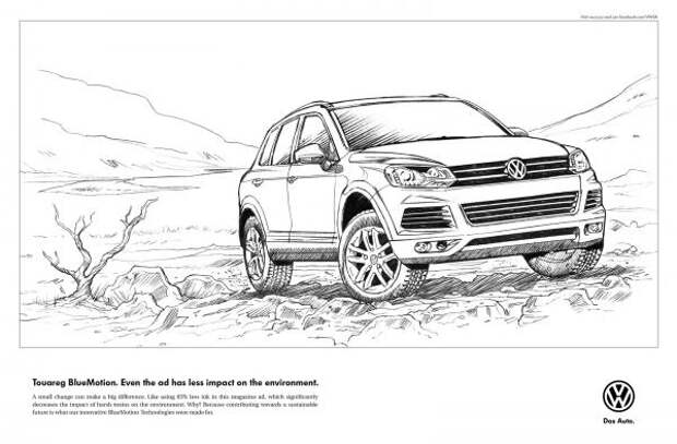 Line Drawing, Volkswagen, Ogilvy & Mather Cape Town, Volkswagen Group, Печатная реклама