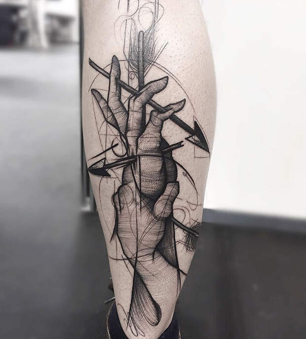 Sketch Style Tattoo