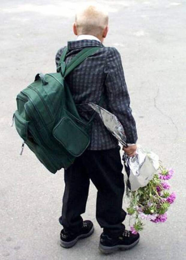 Ученик с рюкзаком