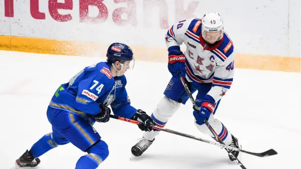 СКА крупно обыграл «Барыс» в матче КХЛ