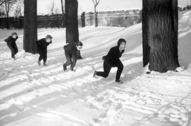 1955 год. Ленинград. Тренировка конькобежцев
