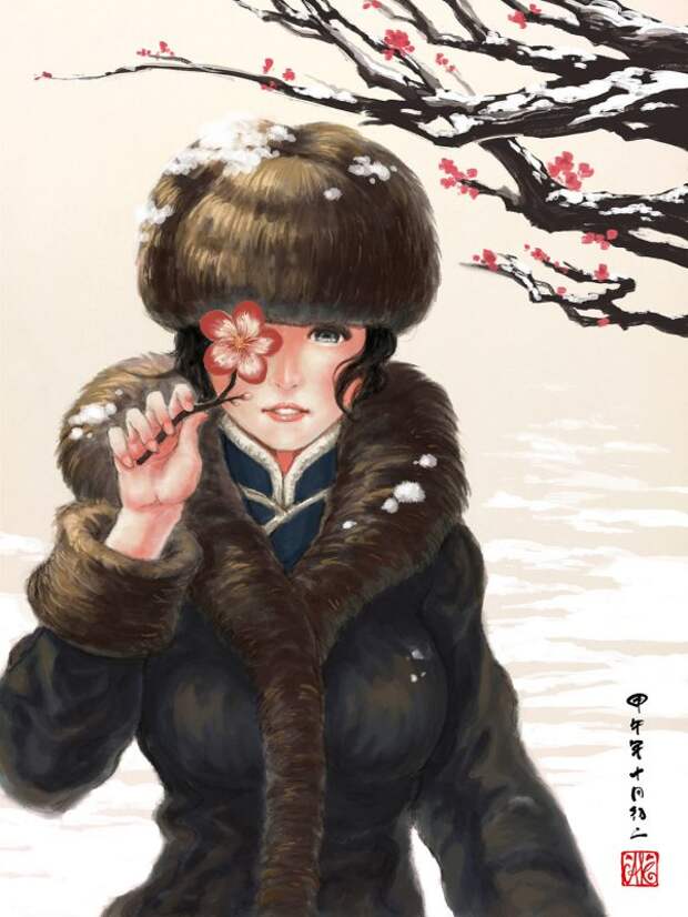 Зимняя сакура