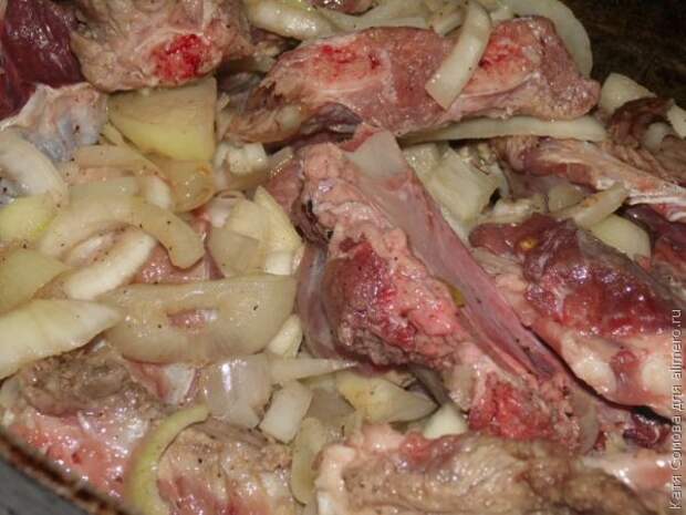 Ребрышки с луком Ребрышки с луком
