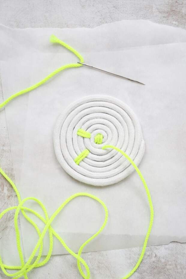 Подставки под кружки, из веревки (Diy)
