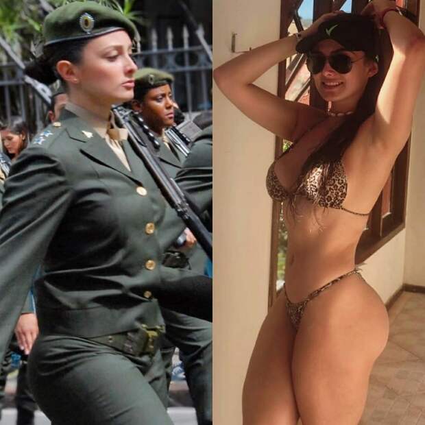 Красивые девушки в униформе и без неё