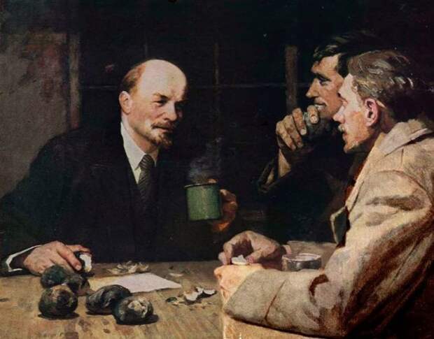 Ленин у путиловских рабочих. Автор: Белов Ю. / Фото: www.history.sgu.ru