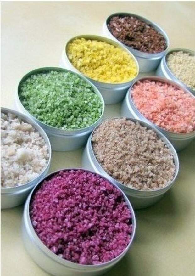 Как сделать цветную соль для декорирования 1