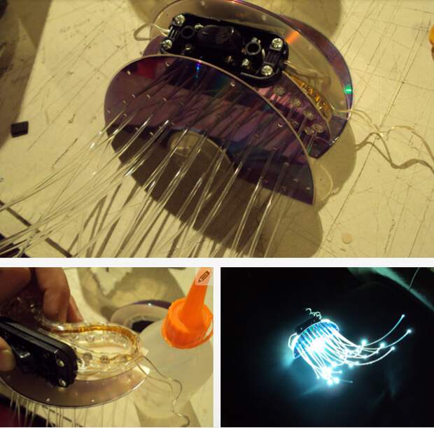 Процесс изготовления светодиодной лампы их CD дисков