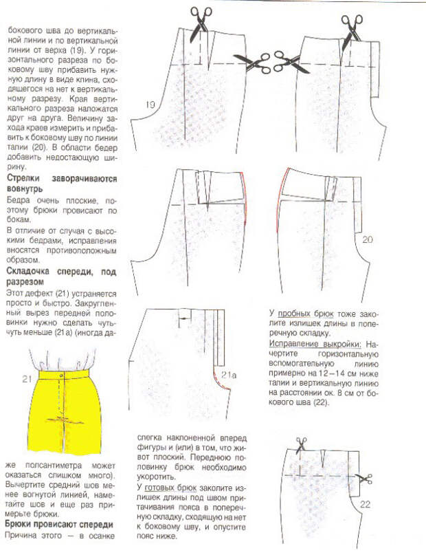 Исправление дефектов выкройки брюк 6