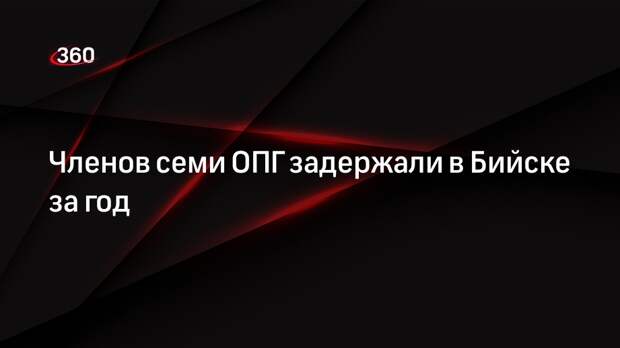 Членов семи ОПГ задержали в Бийске за год