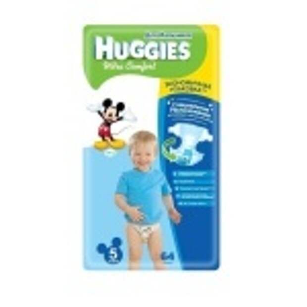 Подгузники Huggies Ultra Comfort для мальчиков 5 (12-22 кг) 64 шт