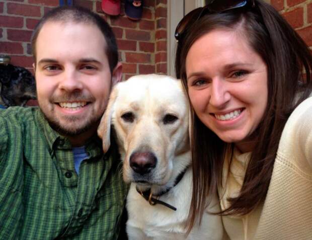 Meet Kelly and Zach Furr, a couple living in Versailles, Kentucky. Here they are taking a selfie with their adorable dog.