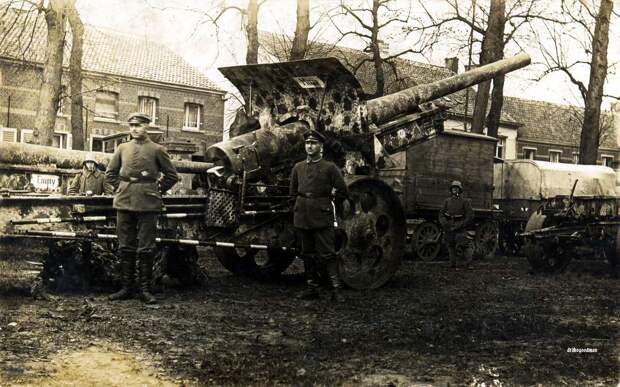 Орудие калибром 15 см в собранном виде (1918 год)