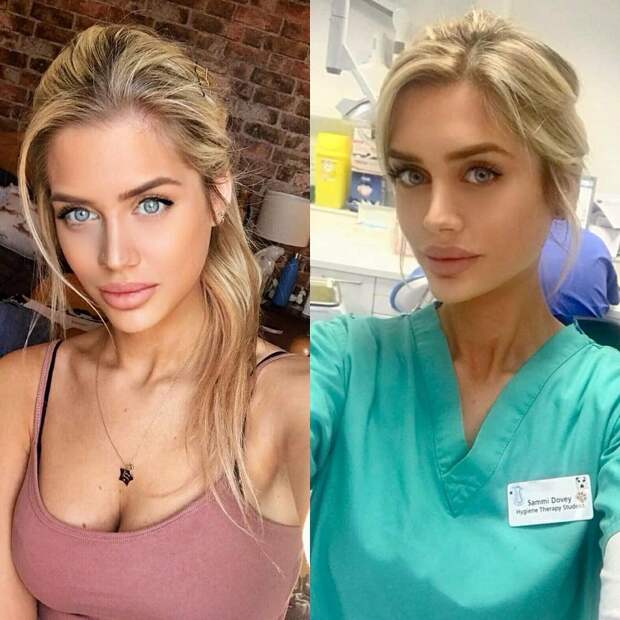 Красивые девушки в униформе и без неё