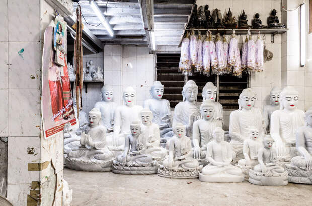 Завод по производству статуй Будды  мьянма, путешествие