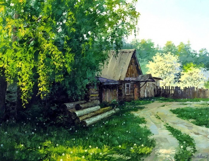Прекрасные русские пейзажи от художника Дмитрия Лёвина красиво, пейзаж, художник