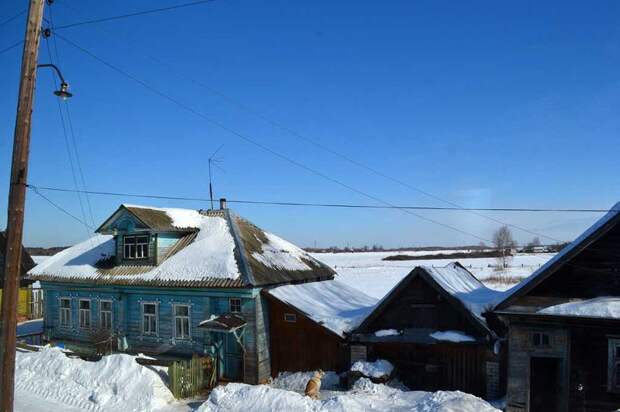 6. Зимой это выглядит вот так дом в деревне, своими руками, сделай сам
