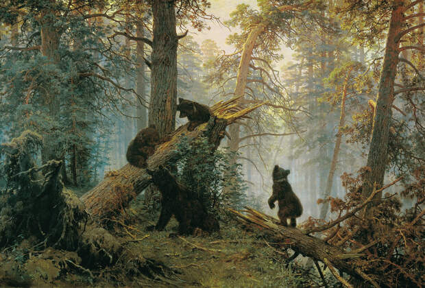 Шишкин Иван Иванович «Утро в сосновом лесу», 1889 год