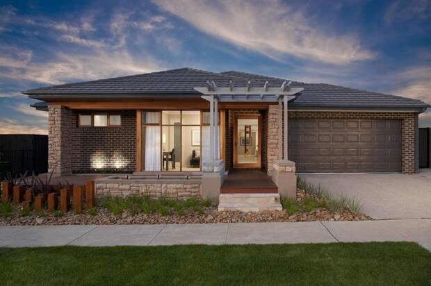 Красивые фасады одноэтажных домов: 51 фото идей