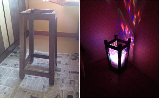 Лампа из табурета (Diy)