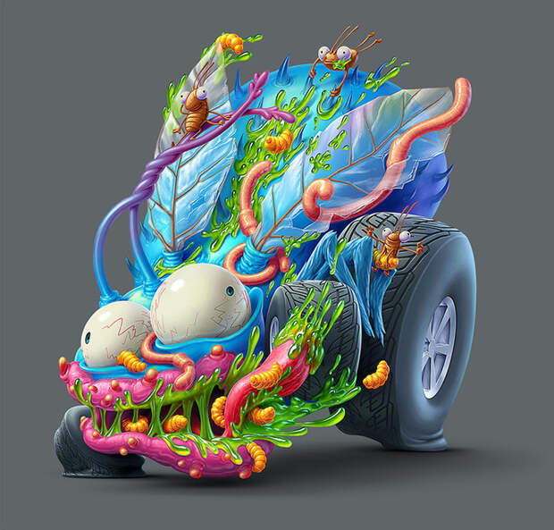 Мусор на колесах от художника Оскара Рамоса 5