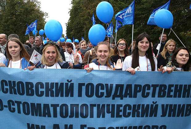 Как прошел парад студентов в Москве