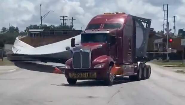 train crash truck wind turbine texas