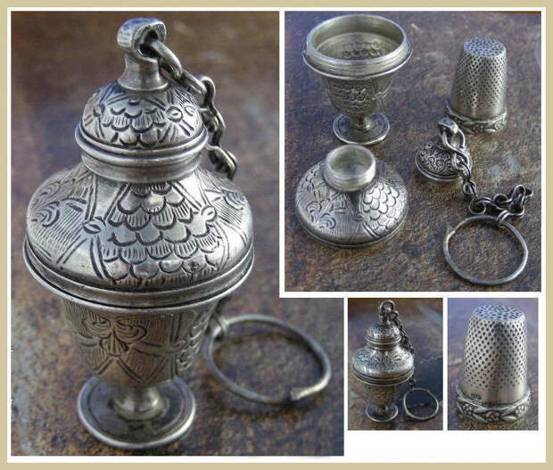 Старинные инструменты для рукоделия (трафик)