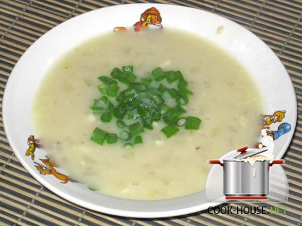 Сырный суп с пшеничной крупой