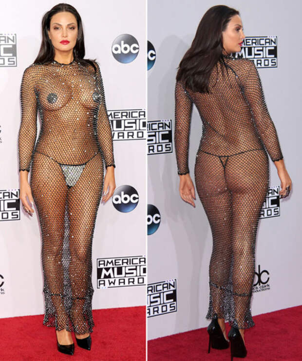 Блеона (популярная албанская певица) на вручении премии American Music Awards, 2014 г.
