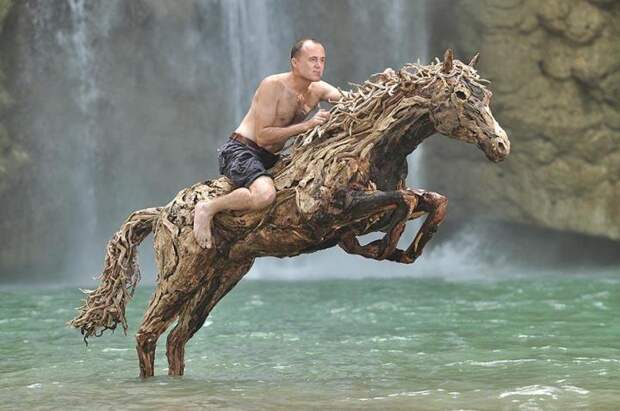 на деревянном коне