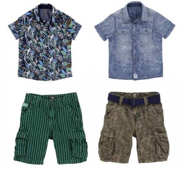 Children's Shirts and Shorts Fashion For Spring-Summer 2014 By Timberland. Timberland Kids Wear Collection in different bright colors like white, camel and navy blue, green all etc inspired by the wilderness…