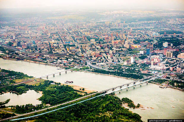 Новосибирск с вертолета
