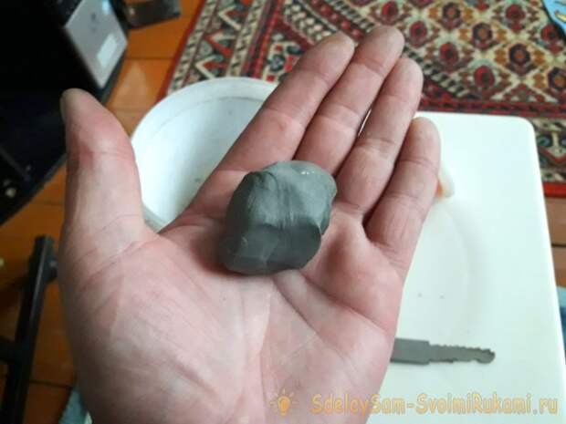 Рукоять для ножа из холодной сварки