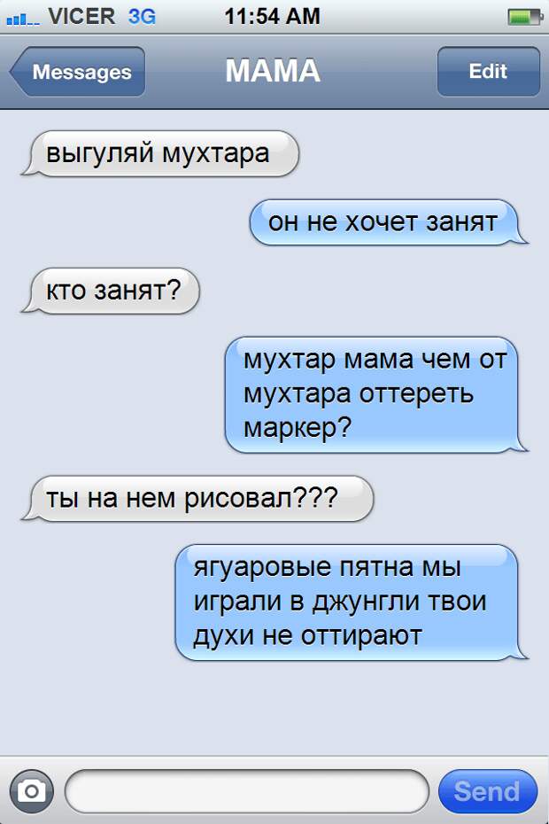 смс переписка, Саня 