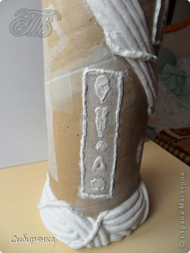 Добрый день, Страна Мастеров!!! Как и обещала, покажу некоторые промежуточные фотографии  процесса изготовления напольной вазы с африканскими мотивами. . Фото 12