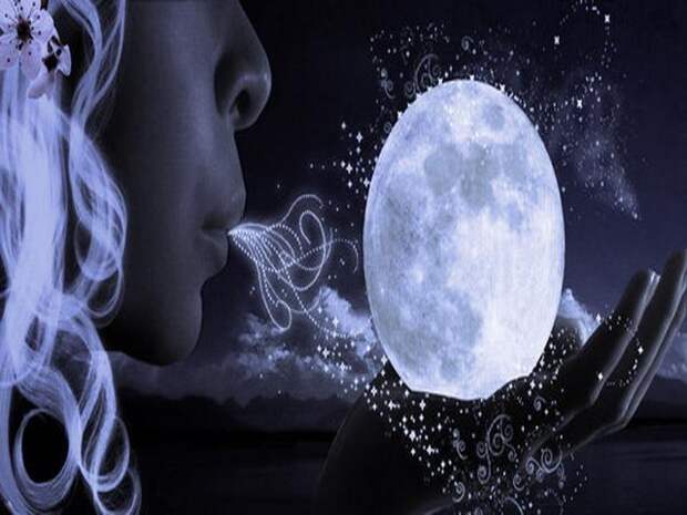 Обращение к Луне во время полнолуния с просьбой о здоровье и исполнения желания...