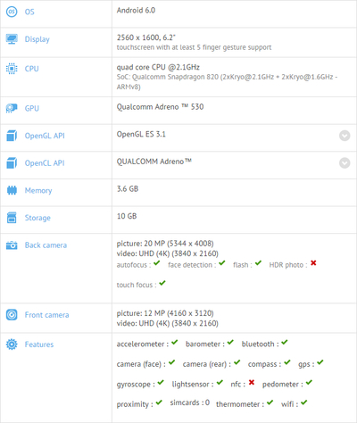 Смартфон со Qualcomm Snapdragon 820