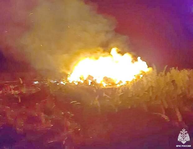 Под Смоленском в пожаре сгорело 20 тонн свежезаготовленного сена