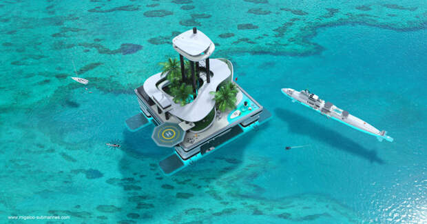 Kokomo Floating Island - World's Only Island For Private Superyachts And Submarines