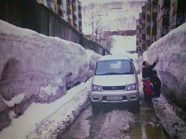 Зима на Камчатке зима, камчатка, снег, снегопад