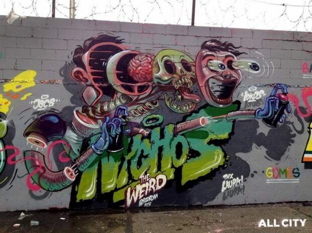 Анатомия уличного искусства от художника Nychos (15 фото)