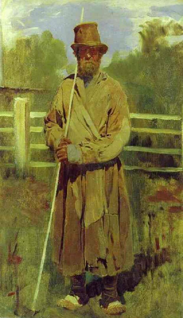Крестьянин попросил. Суриков старик-огородник 1882. Крестьянин в лесу Ярошенко. Картина Ярошенко крестьянин.