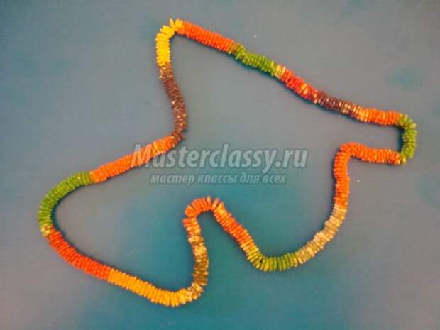бусы и браслет для мамы из макарон. Мастер класс с пошаговым фото