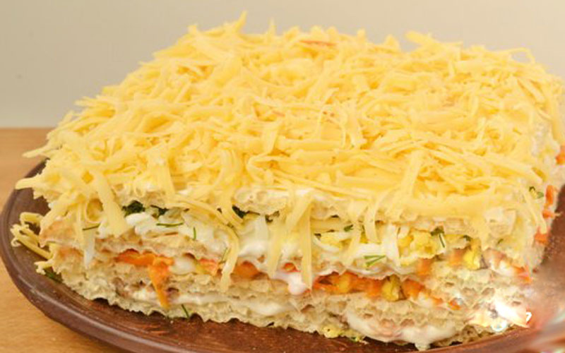 Селедочный торт затмит «Оливье» и «Шубу». Шедевр вкуса!