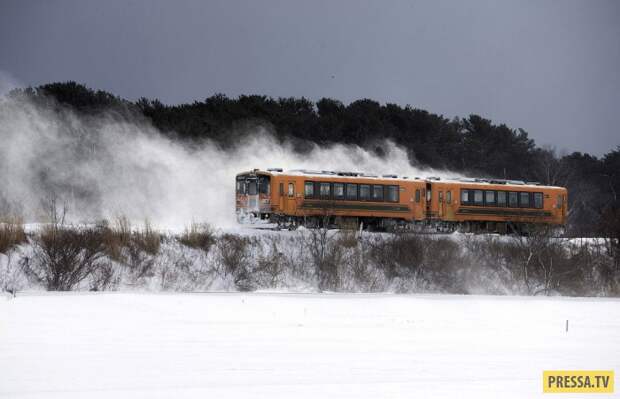 Старинный поезд в Японии (14 фото)