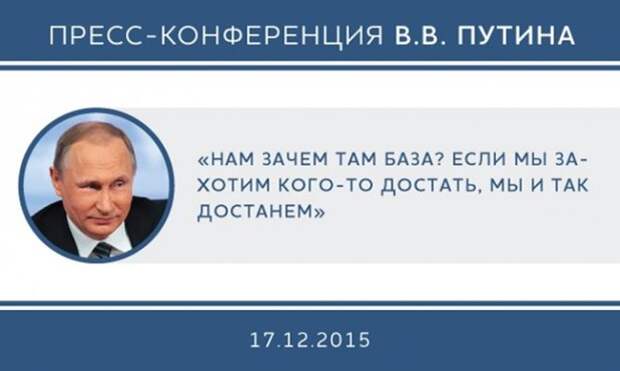 Россия и без базы в Сирии достанет кого надо Россия и без базы в Сирии достанет кого надо