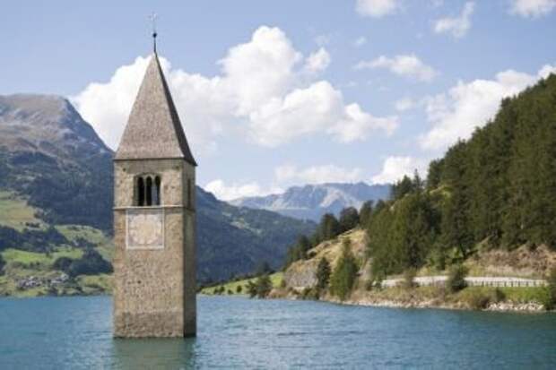Колокольный звон затопленной церкви церковь, колокол, звон