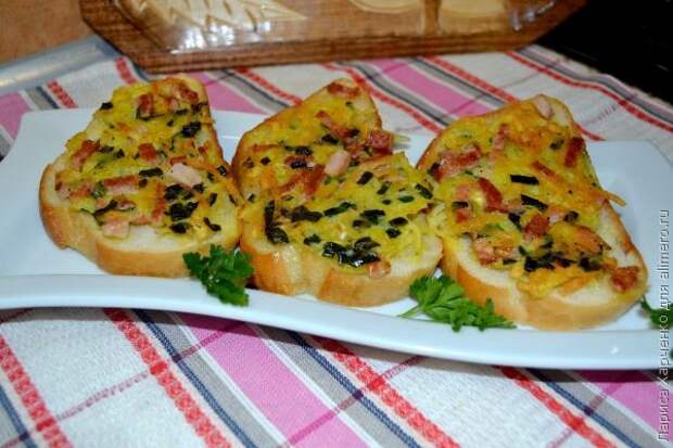 гренки с ветчиной гренки с ветчиной