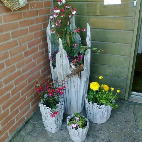 Вазоны из бетона (Diy)